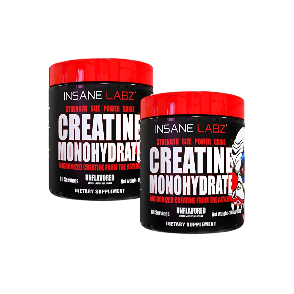 PACK X2 CREATINAS MONOHIDRATADAS Y MICRONIZADAS UNFLAVORED - INSANE LABZ
