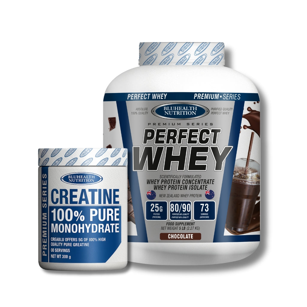 PERFECT WHEY 5LB + CREATINA MONOHIDRATADA 300G - BLUHEALTH NUTRITION
