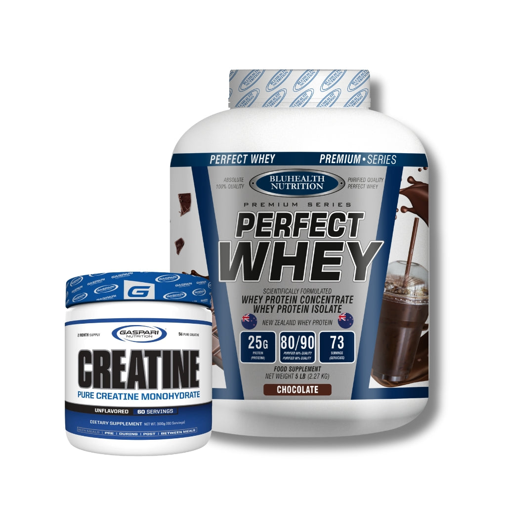 PERFECT WHEY 5LB + CREATINA MONOHIDRATADA 300G - BLUHEALTH NUTRITION