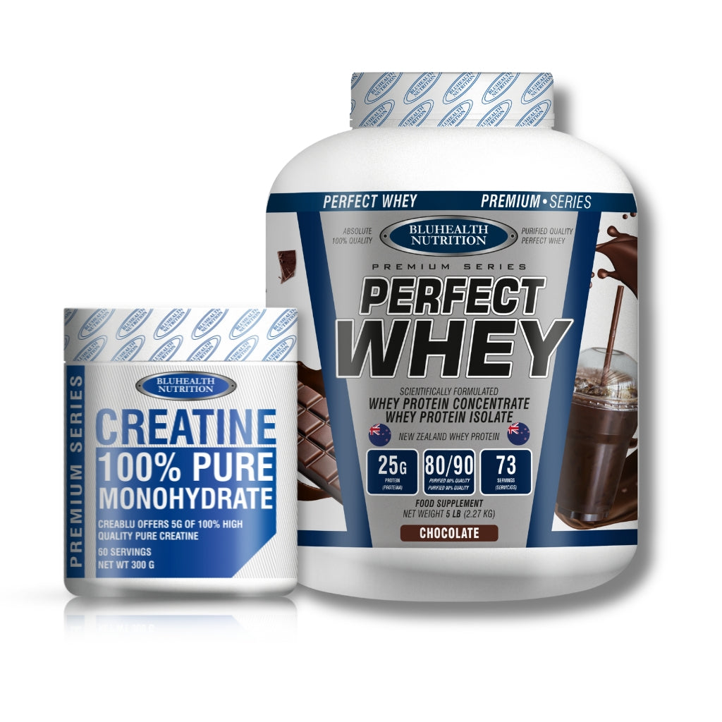 PERFECT WHEY 5LB + CREATINA MONOHIDRATADA 300G - BLUHEALTH NUTRITION