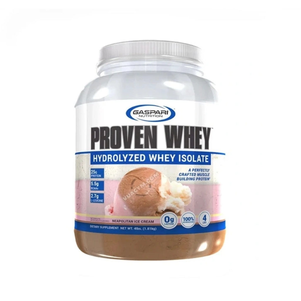 PROTEÍNA HIDROLIZADA PROVEN WHEY SABOR HELADO NAPOLITANO 4LB - GASPARI NUTRITION