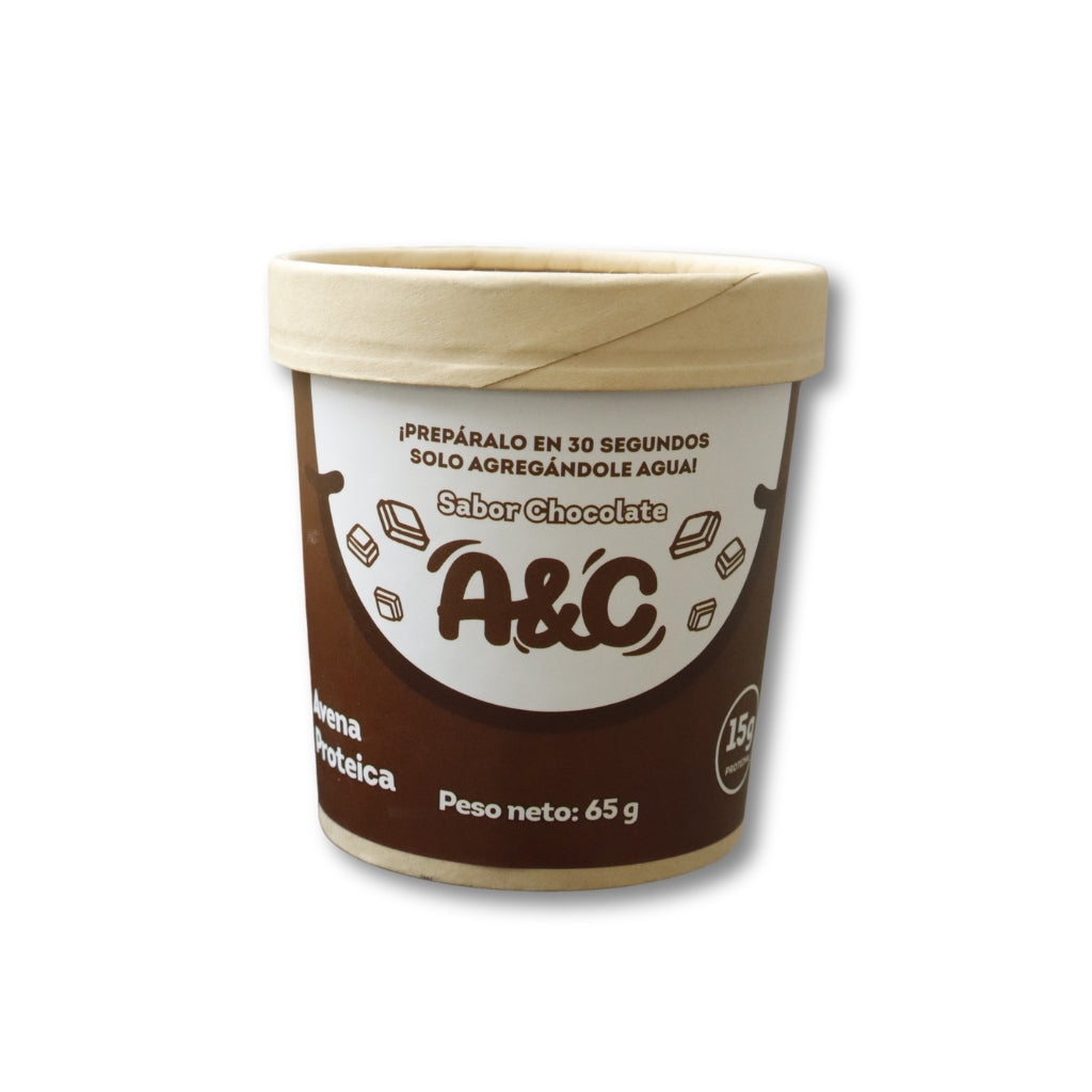 Avena TO-GO proteica sabor Chocolate - Avena y Canela