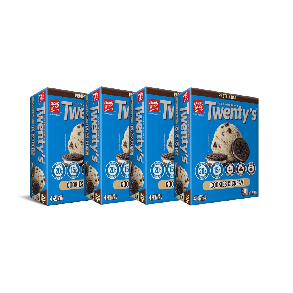 Barra de proteína Twenty's sabor Cookies and Cream - Your Goal