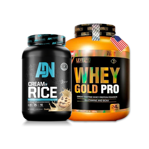 WHEY GOLD PRO 3KG + CREMA DE ARROZ 1,2KG ADN NUTRITION