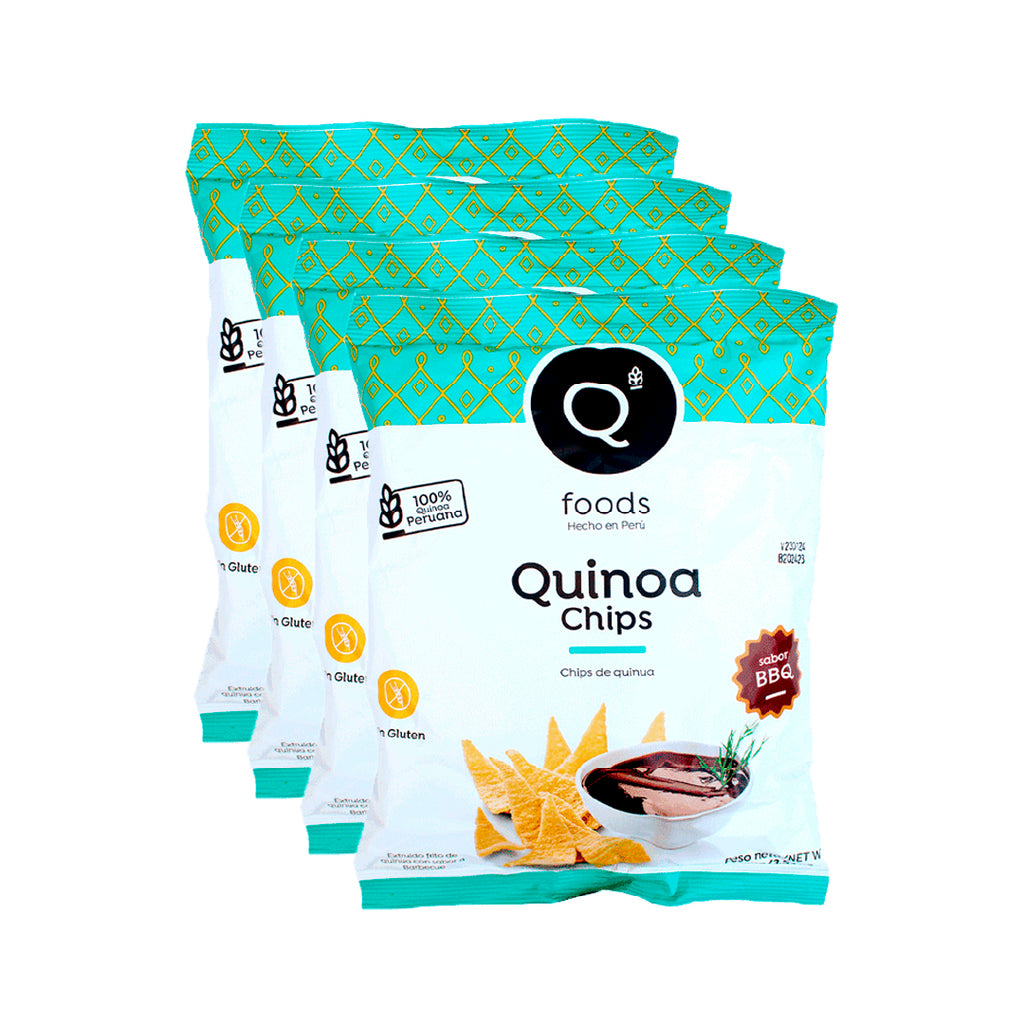 Pack 4 bolsas de Chips de quinua Qfoods 35gr