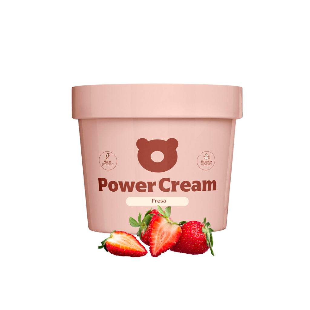 Helado proteico sin azúcar sabor fresa - Power Cream