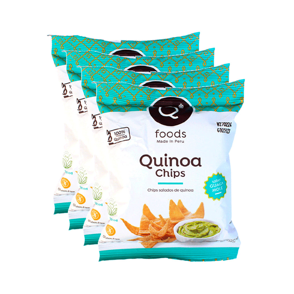 Pack 4 bolsas de Chips de quinua Qfoods 100gr