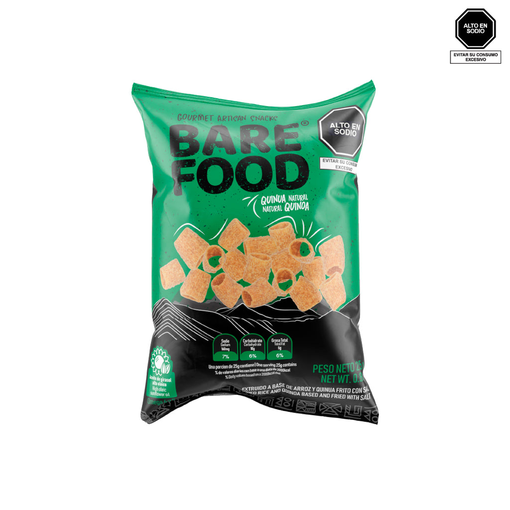 Chips gourmet de quinua sabor natural Bare Food