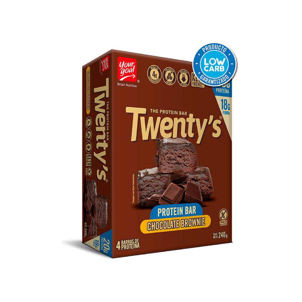 Barra de proteína Twenty's sabor Chocolate Brownie - Your Goal