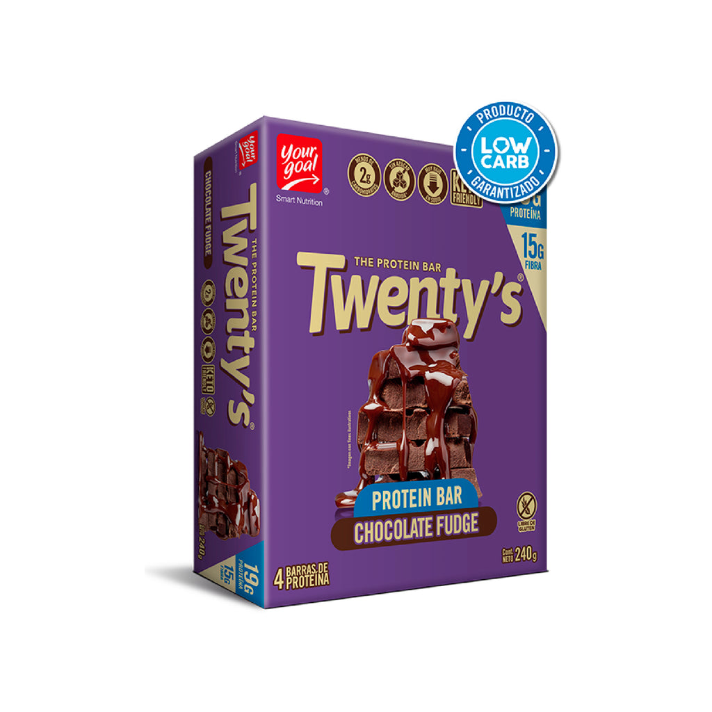 Barra de proteína Twenty's sabor Chocolate Fudge - Your Goal